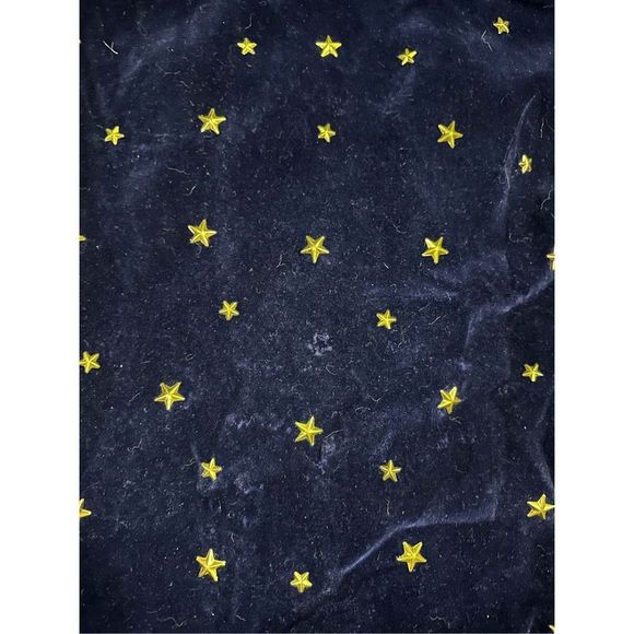 Vintage 1960s Union Made Saks Fifth Ave Blue Velour Star All Over Blazer Jacket - Picture 6 of 10